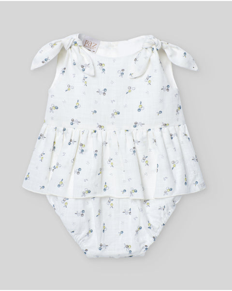 Pelele estampado niña "Pomba" Paz Rodríguez