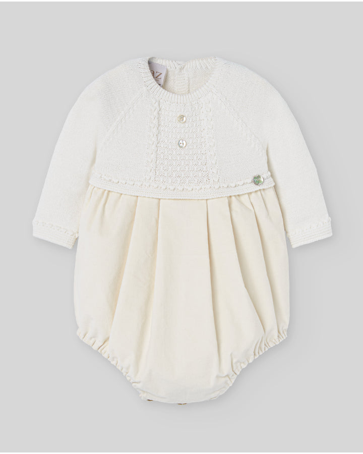 Pelele terciopelo pto/tela "PAZ OI 25-26"