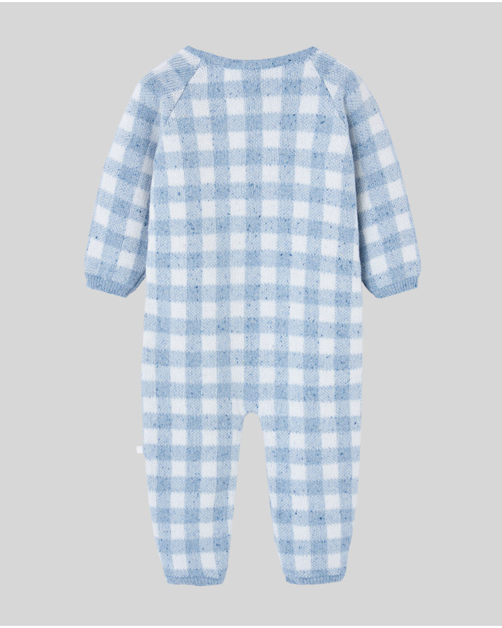 Pelele (niño) s/pie abierto por delante cuadros "DEVA"