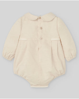 Pelele tela jaquard bautizo "Alegria"