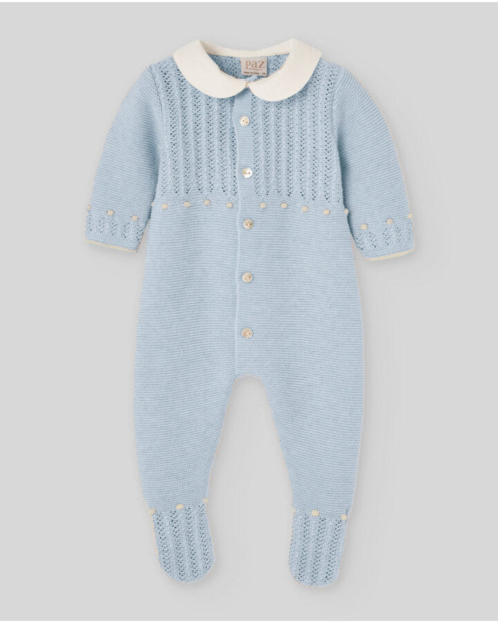 Pelele niño c/pie y c/cuello alg/cash "Alegría"