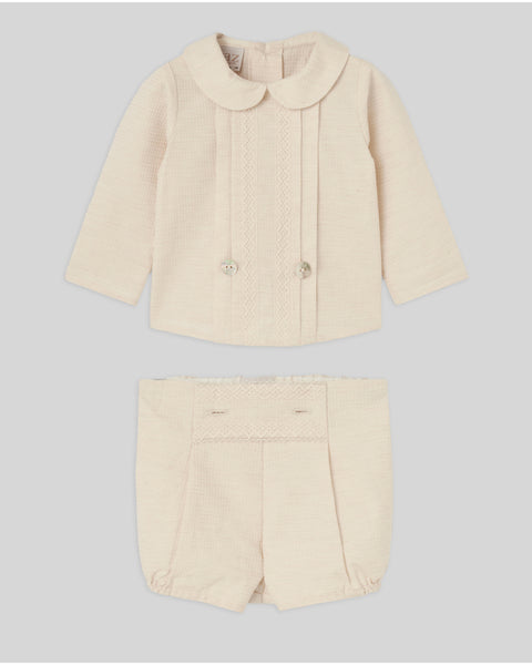 Conjunto (niño) blusa vestido + pantalón corto "ALEGRIA"