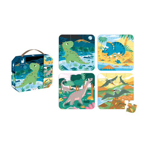 4 Puzzles de dinosaurios evolutivos Janod