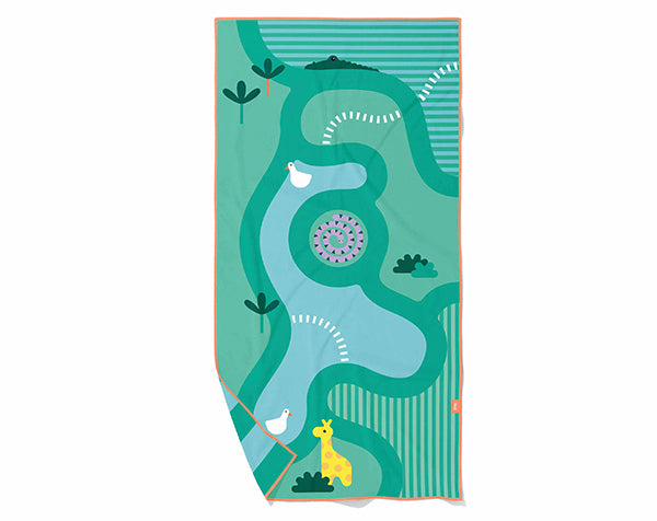 Toalla de juego “Safari" Doble cara y multifunción Quut