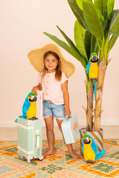 Peluche Guacamayo azul y amarillo 26cm Teddy Hermann