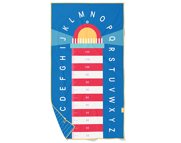 Toalla de juego “Lighthouse Blue" Doble cara y multifunción Quut