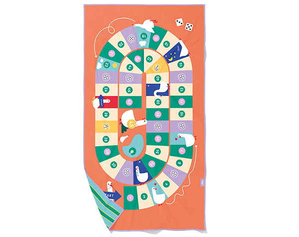 Toalla de juego “Game of the Goose" Doble cara y multifunción Quut
