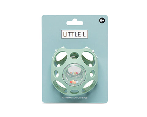Pelota sensorial con sonajero verde Little L — imagen 3