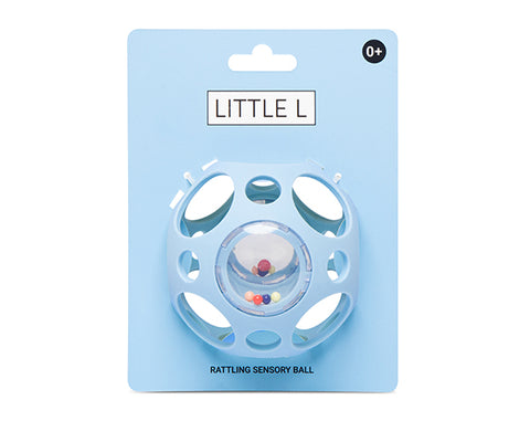 Pelota sensorial con sonajero azul Little L — imagen 3