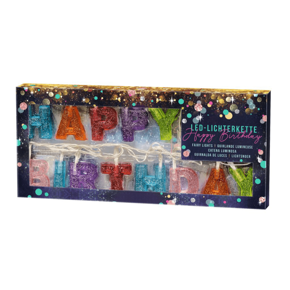Guirnalda de luces “Happy Birthday” Moses