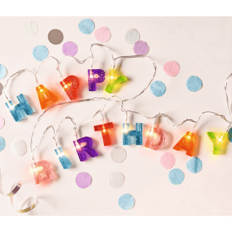 Guirnalda de luces “Happy Birthday” Moses