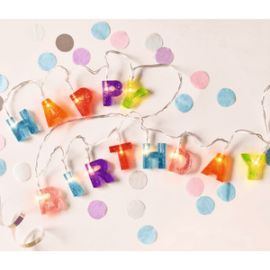 Guirnalda de luces “Happy Birthday” Moses