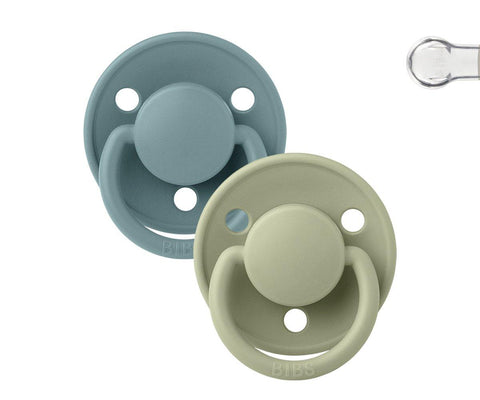 2 Chupetes BIBS De Lux Island Sea/Sage Silicona