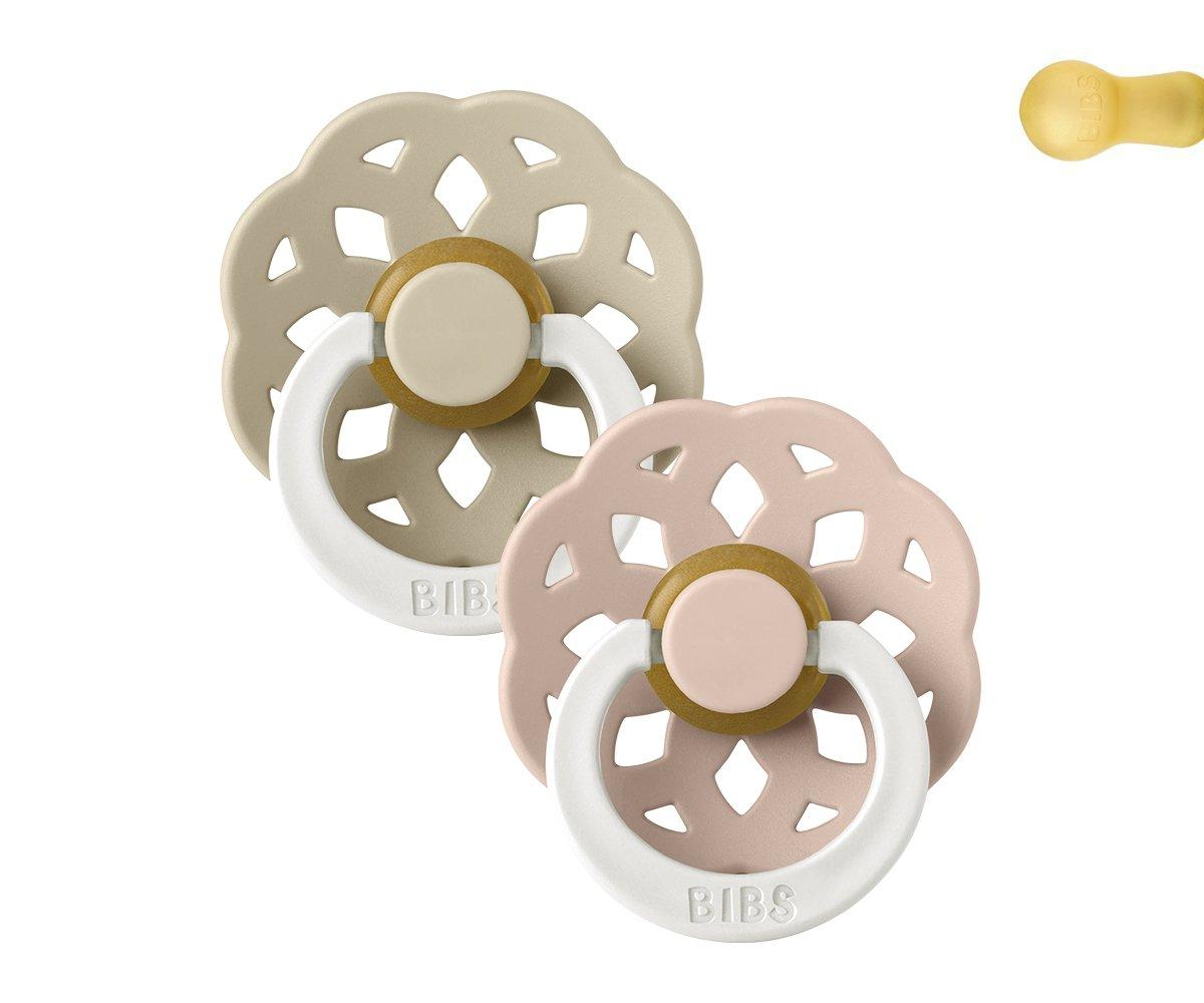 2 Chupetes BIBS boheme nocturnos blush/vanilla