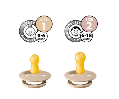 2 Chupetes BIBS Colour Round Blush/Ivory
