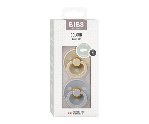 2 Chupetes BIBS Colour Simétrica Vanilla/Cloud