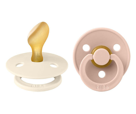 2 Chupetes BIBS colour anatómica Ivory/Blush