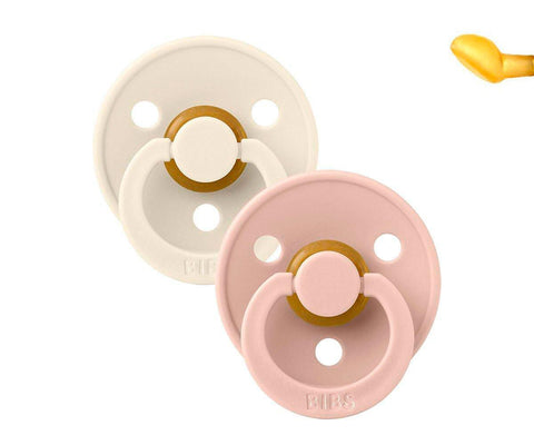 2 Chupetes BIBS colour anatómica Ivory/Blush