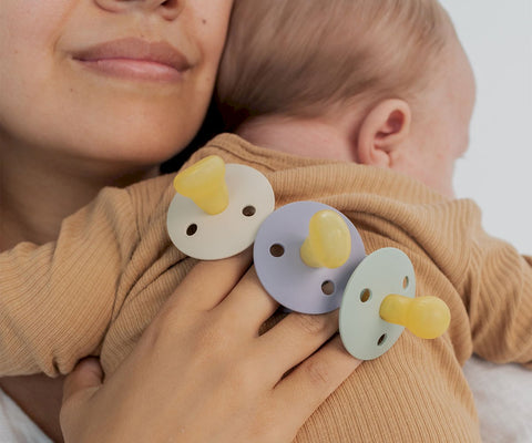 2 Chupetes BIBS Colour Anatómica Blush/Woodchuck
