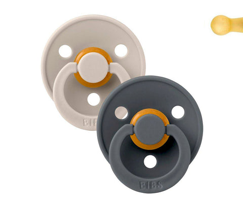 2 Chupetes BIBS Colour Round Sand/Iron