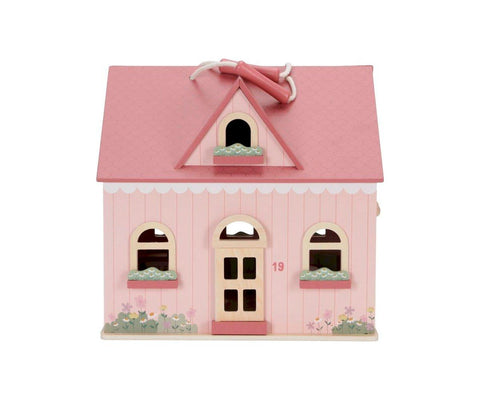 Casa de Muñecas de Madera Portable