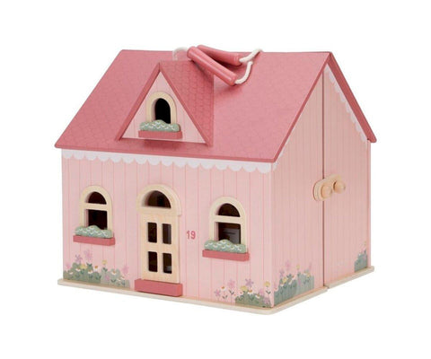 Casa de Muñecas de Madera Portable