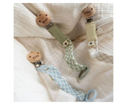 Chupetero BIBS Trenzado Baby Sage /Ivory Bibs