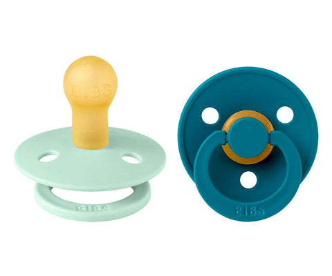 2 Chupetes BIBS Colour Round Mint/Forest