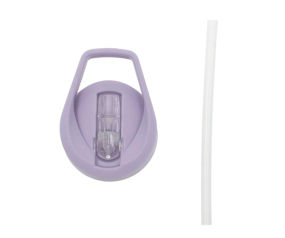 Botella plástico con pajita Glitter Stars