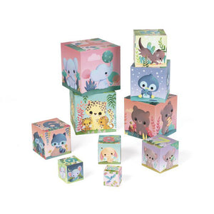 Pirámide apilable Animales Pastel Janod