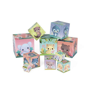 Pirámide apilable Animales Pastel Janod