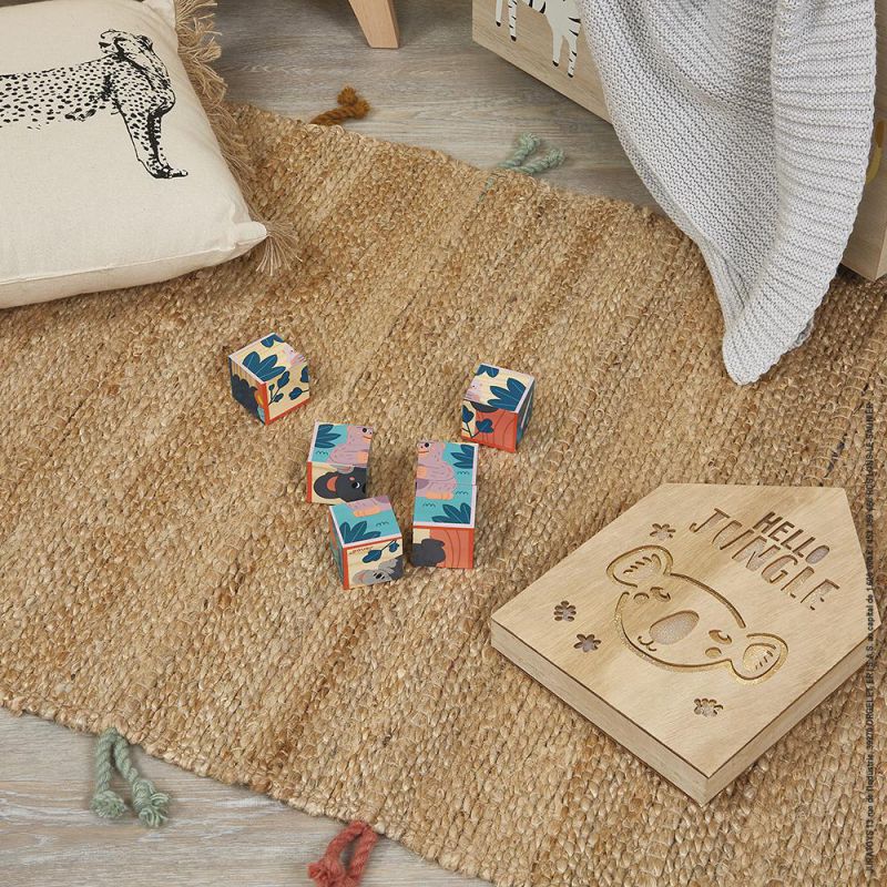 6 Cubos de Madera Animales Janod