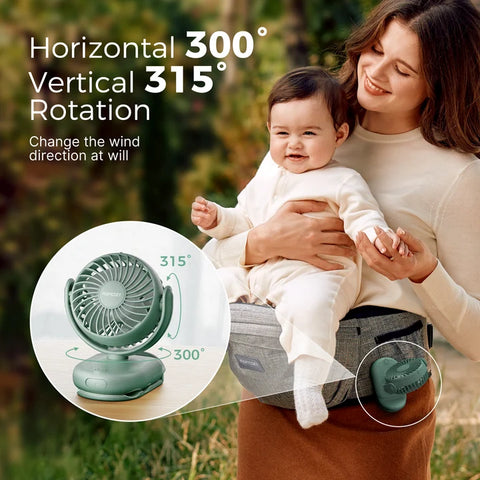 Ventilador de pinza Momcozy portátil USB