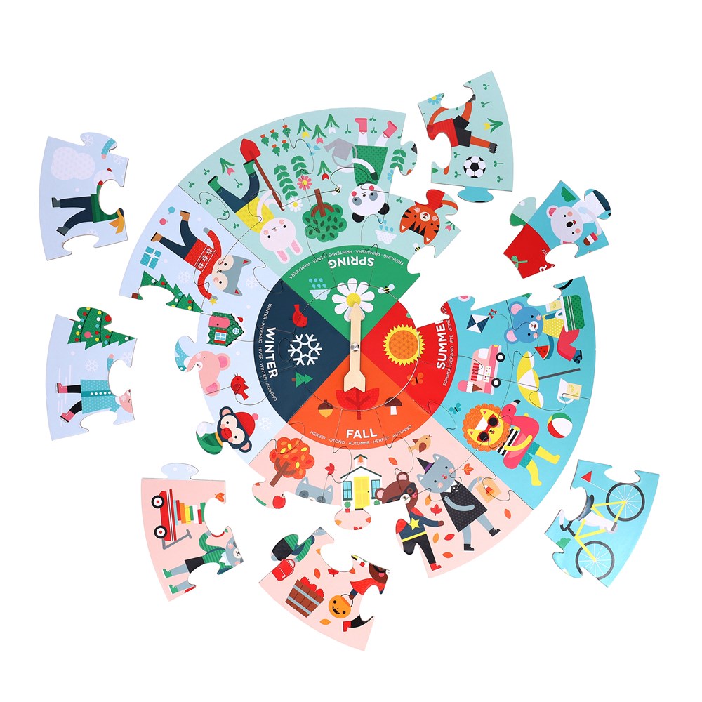Puzzle de suelo “Aprendiendo las estaciones” Petit Collage