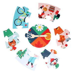 Puzzle de suelo “Aprendiendo las estaciones” Petit Collage