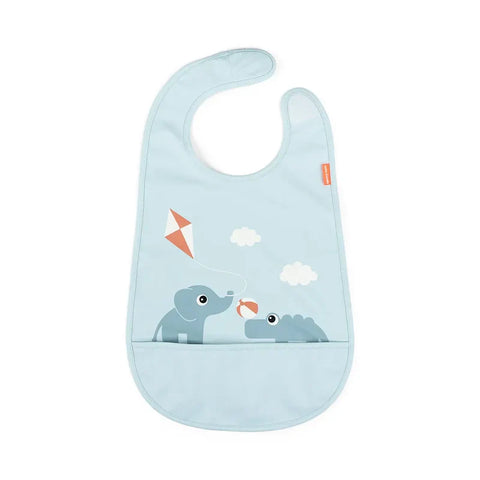 Babero con velcro Playground Blue