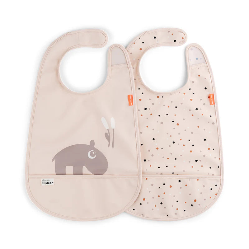 Pack de 2 baberos con velcro Done by Deer