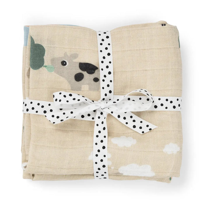 Pack de 2 paños para eructar Tiny Farm Done by Deer