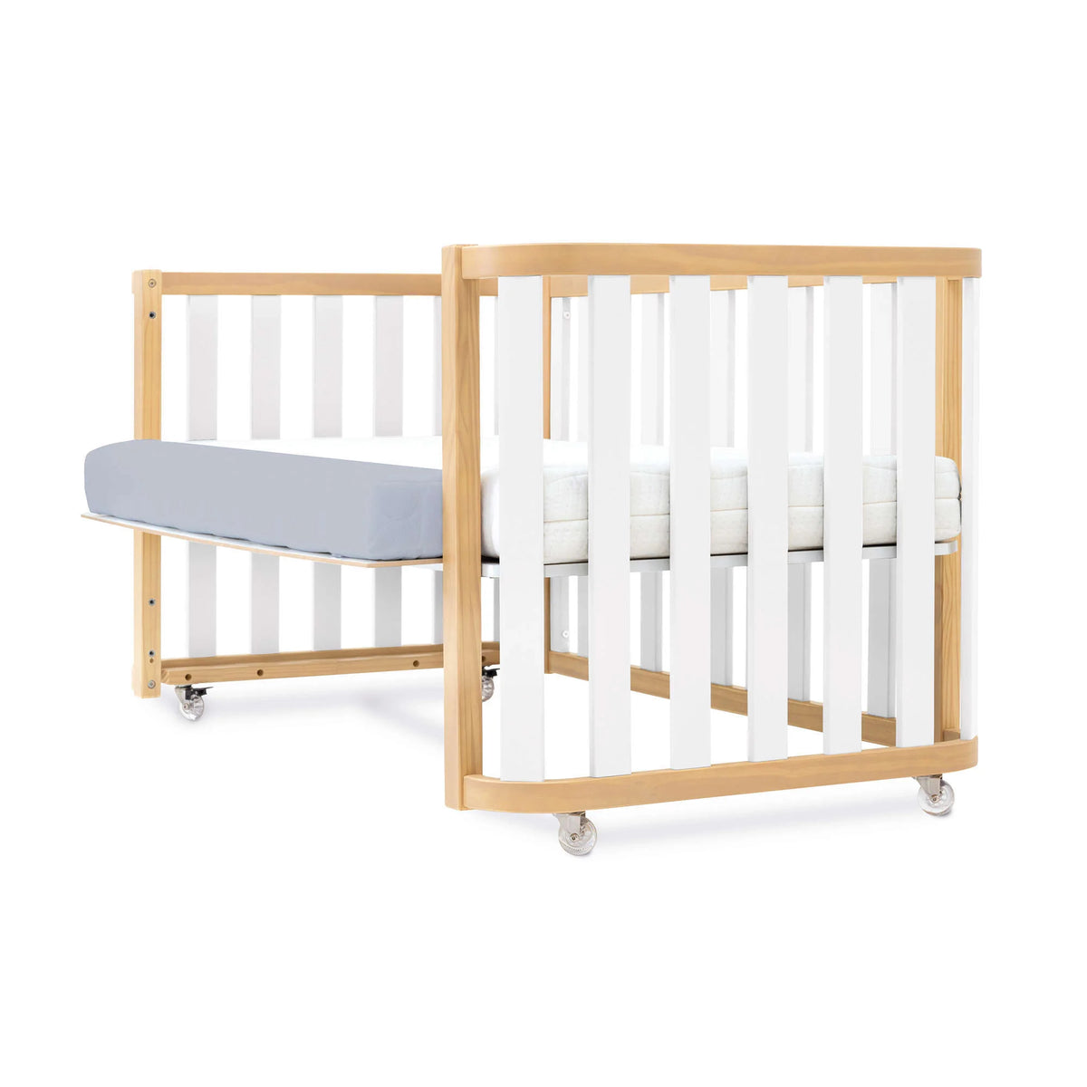 Cuna-cama-escritorio 70x140 cm (3en1) madera/blanco · Crea Plus Dos · Alondra