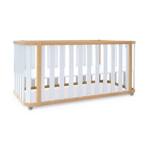 Cuna-Cama-Escritorio 70x140 cm (3en1) Madera/Blanco · Crea Plus Dos