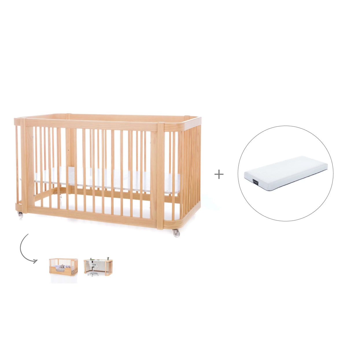 Cuna-cama Crea Due Nomad 70x140 cm Alondra