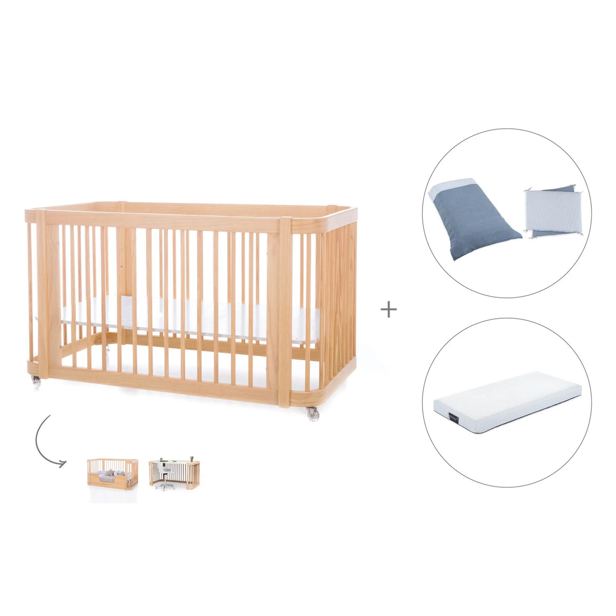 Cuna-cama Crea Due Nomad 70x140 cm Alondra