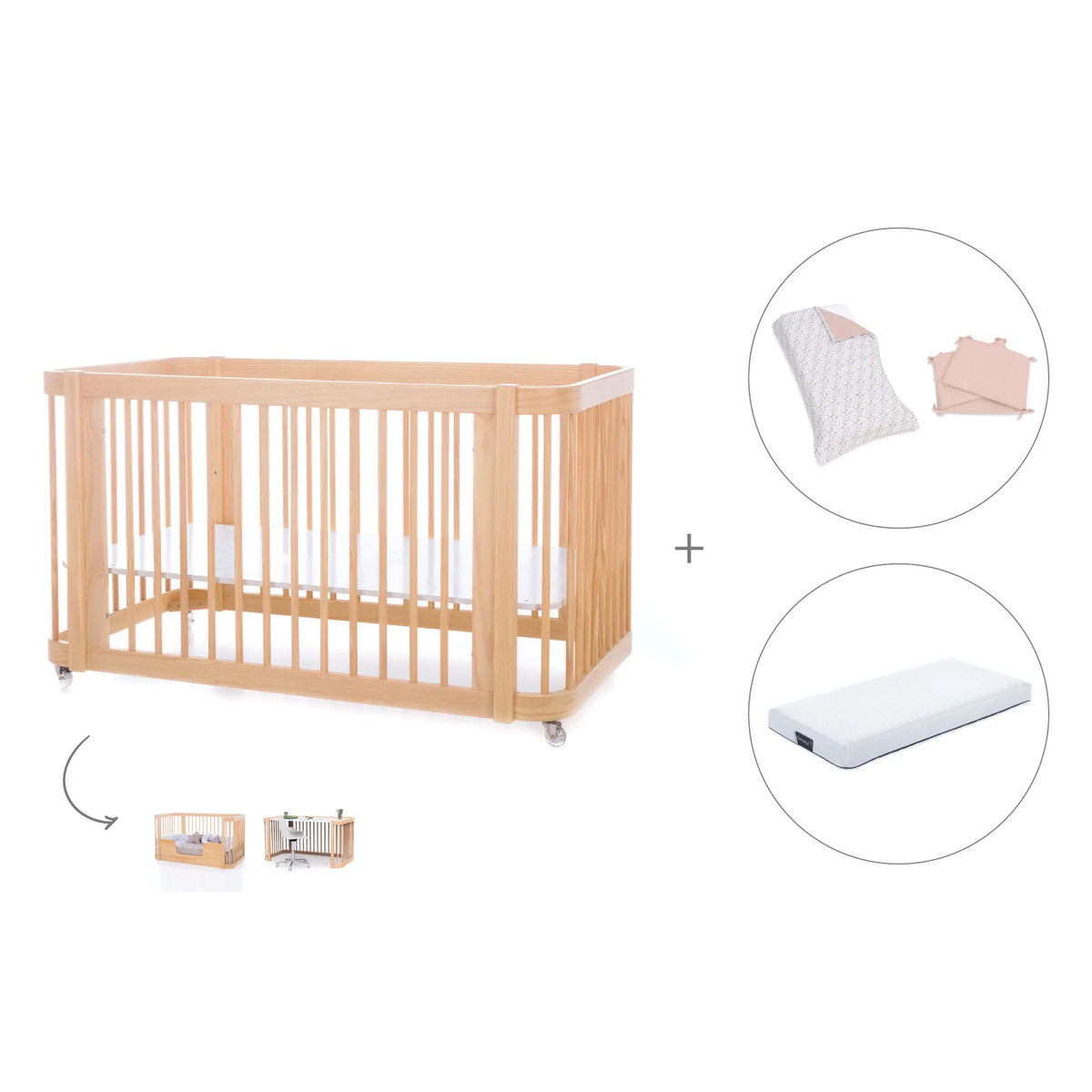 Cuna-cama Crea Due Nomad 70x140 cm Alondra