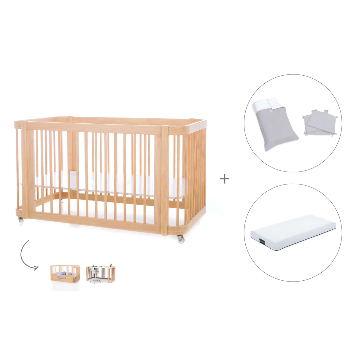 Cuna-cama Crea Due Nomad 70x140 cm Alondra