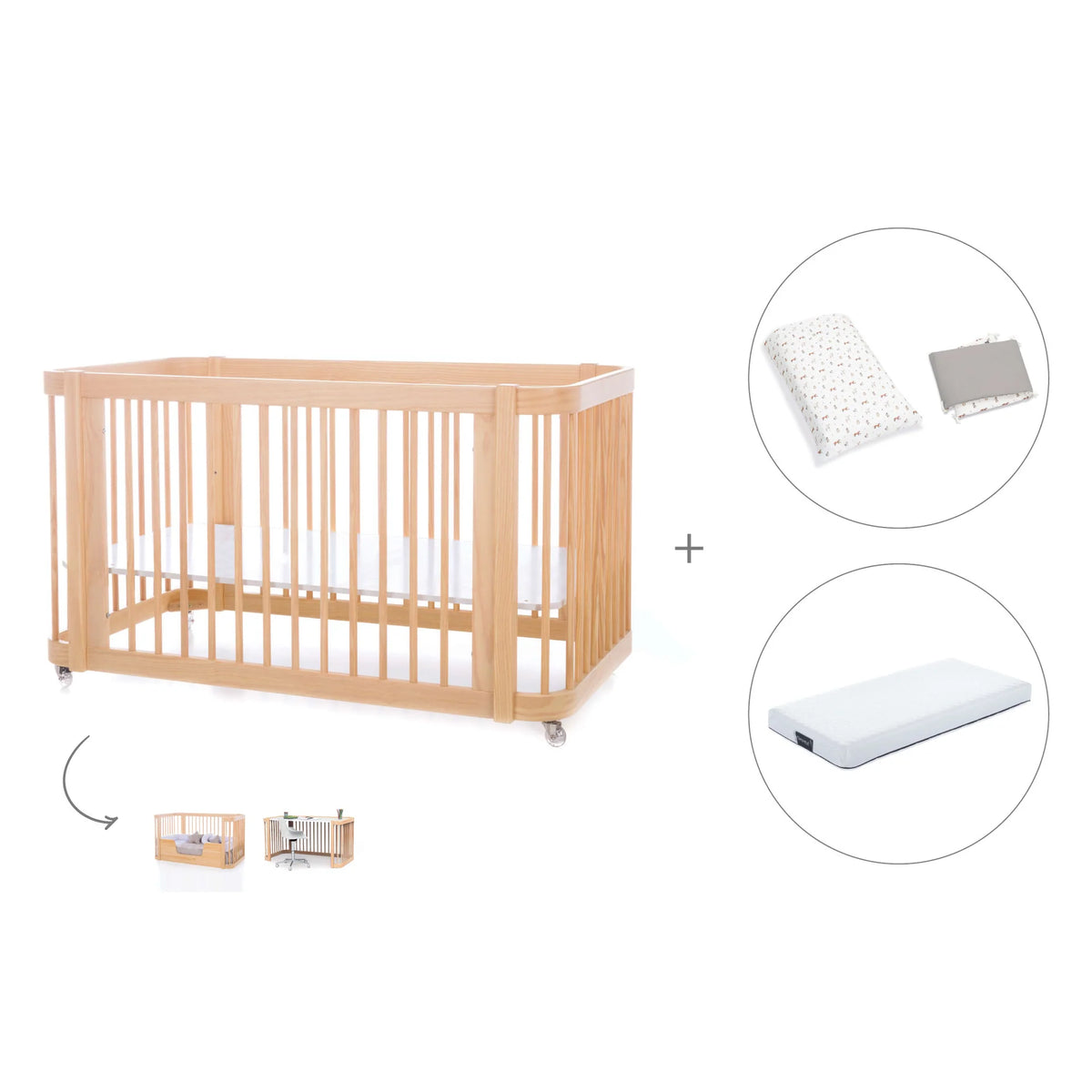 Cuna-cama Crea Due Nomad 70x140 cm Alondra