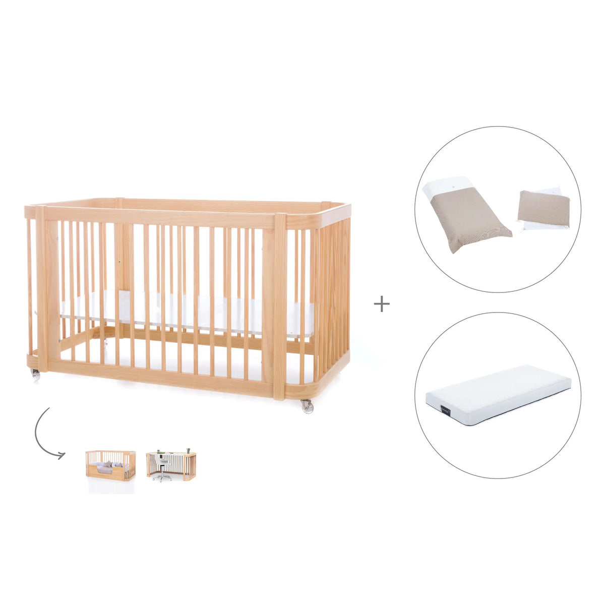 Cuna-cama Crea Due Nomad 70x140 cm Alondra