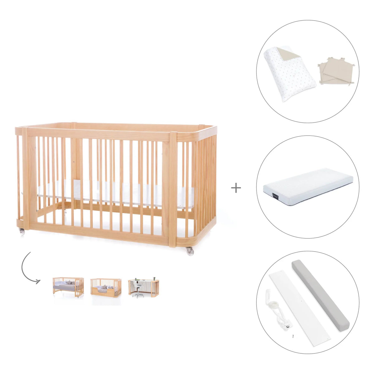 Cuna-cama Crea Due Nomad 70x140 cm Alondra