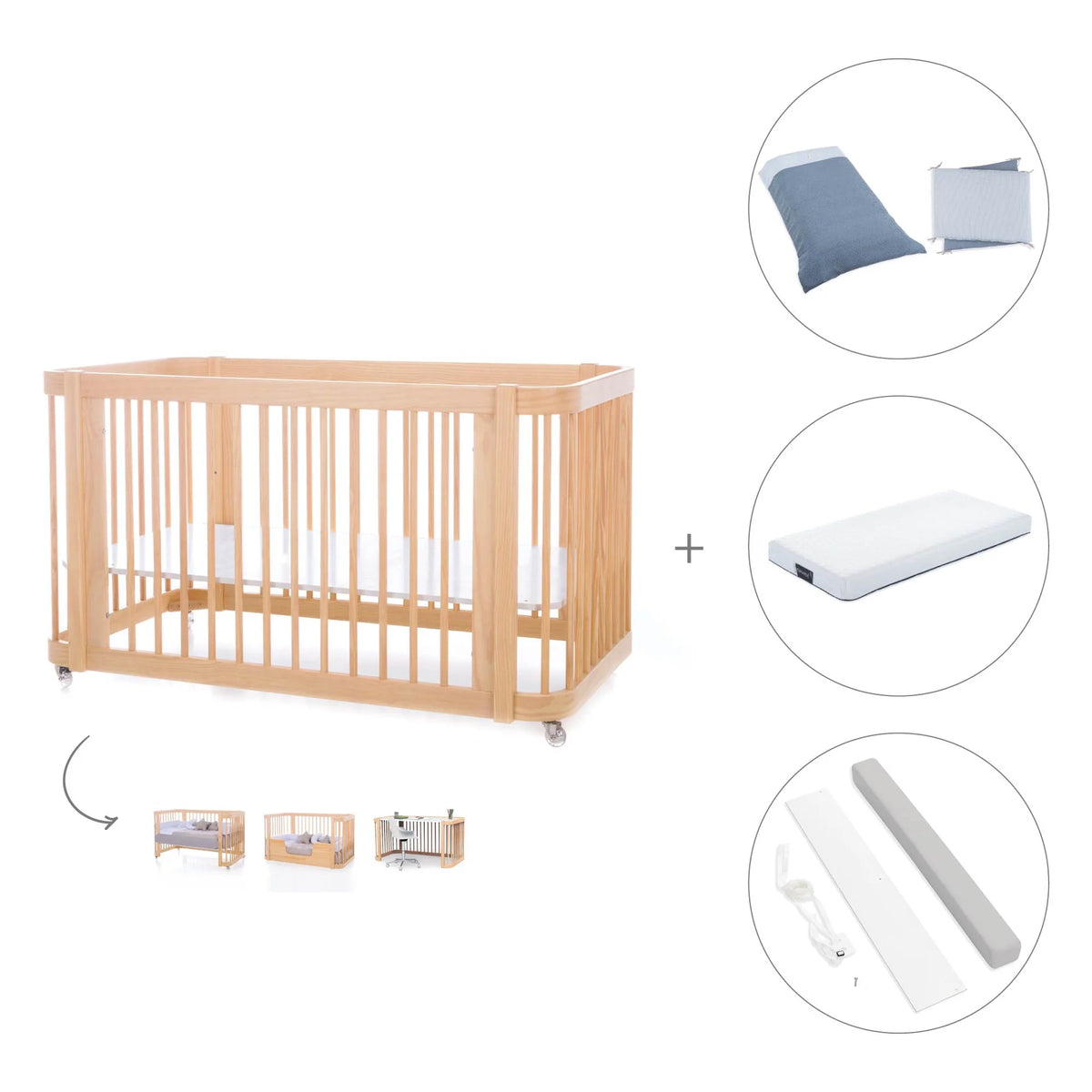 Cuna-cama Crea Due Nomad 70x140 cm Alondra