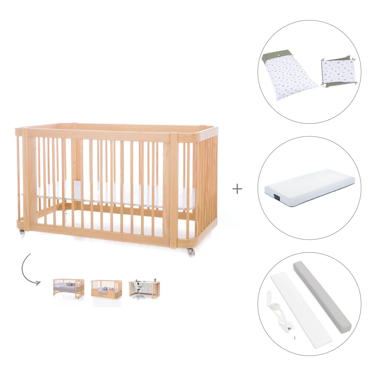 Cuna-cama Crea Due Nomad 70x140 cm Alondra