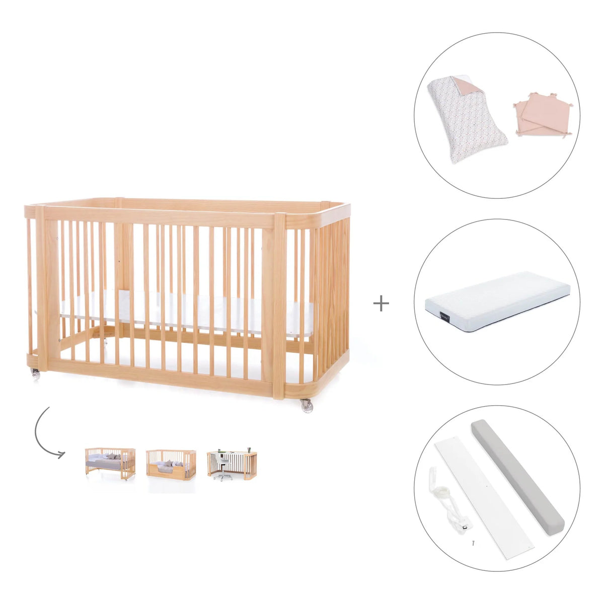 Cuna-cama Crea Due Nomad 70x140 cm Alondra